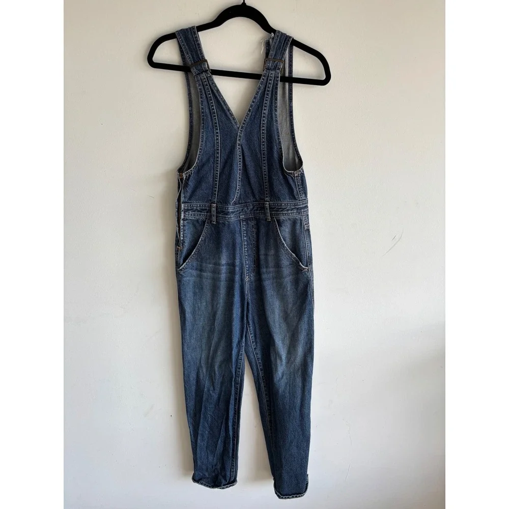 AG Adriano‎ Goldschmied Blue Denim Overalls LGN1808 Medium Wash Womens Small